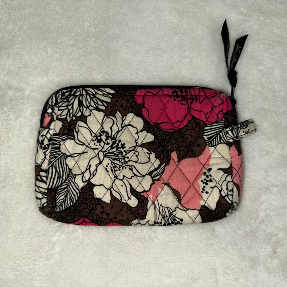 Vera Bradley Small Cosmetic in Mocha Rouge (EUC) - Picture 2 of 3